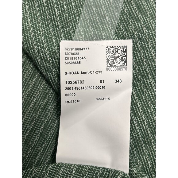 Hugo Boss Slim Fit Mens Green Button-Down Shirt W/ Micro Dot Pattern Long-Sleeve - Picture 5 of 8